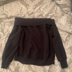 Good American off the shoulder sweatshirt